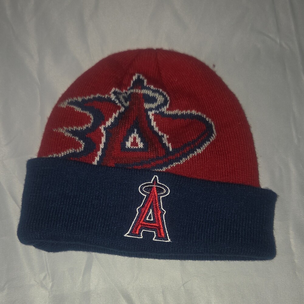 Sixth Man Promotions Anaheim Ducks Angels Knit Beanie Red Navy Blue
